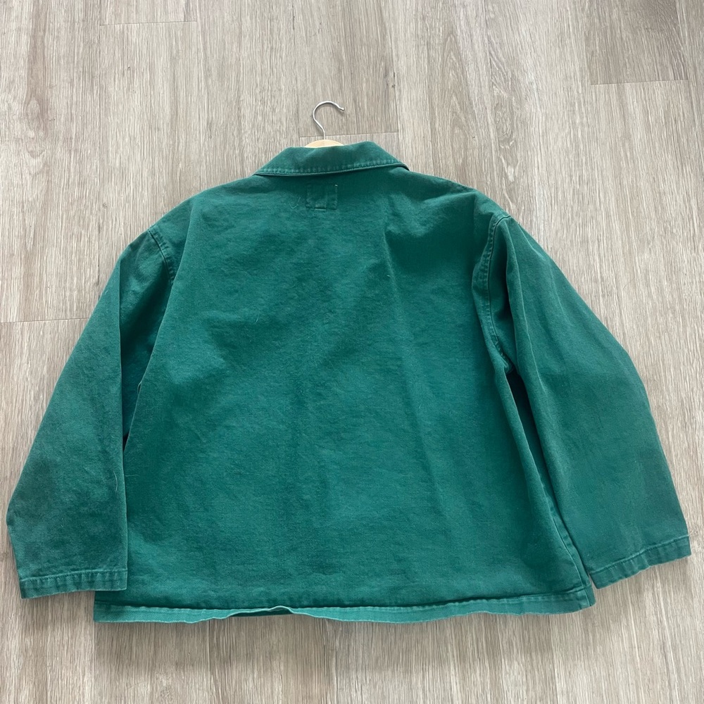 Anthropologie Unpublished Evergreen Utility Jacket | Cotton Chore Coat Size L - Picture 6 of 9